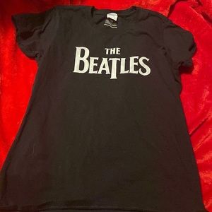 Black, white, tee, the Beatles,